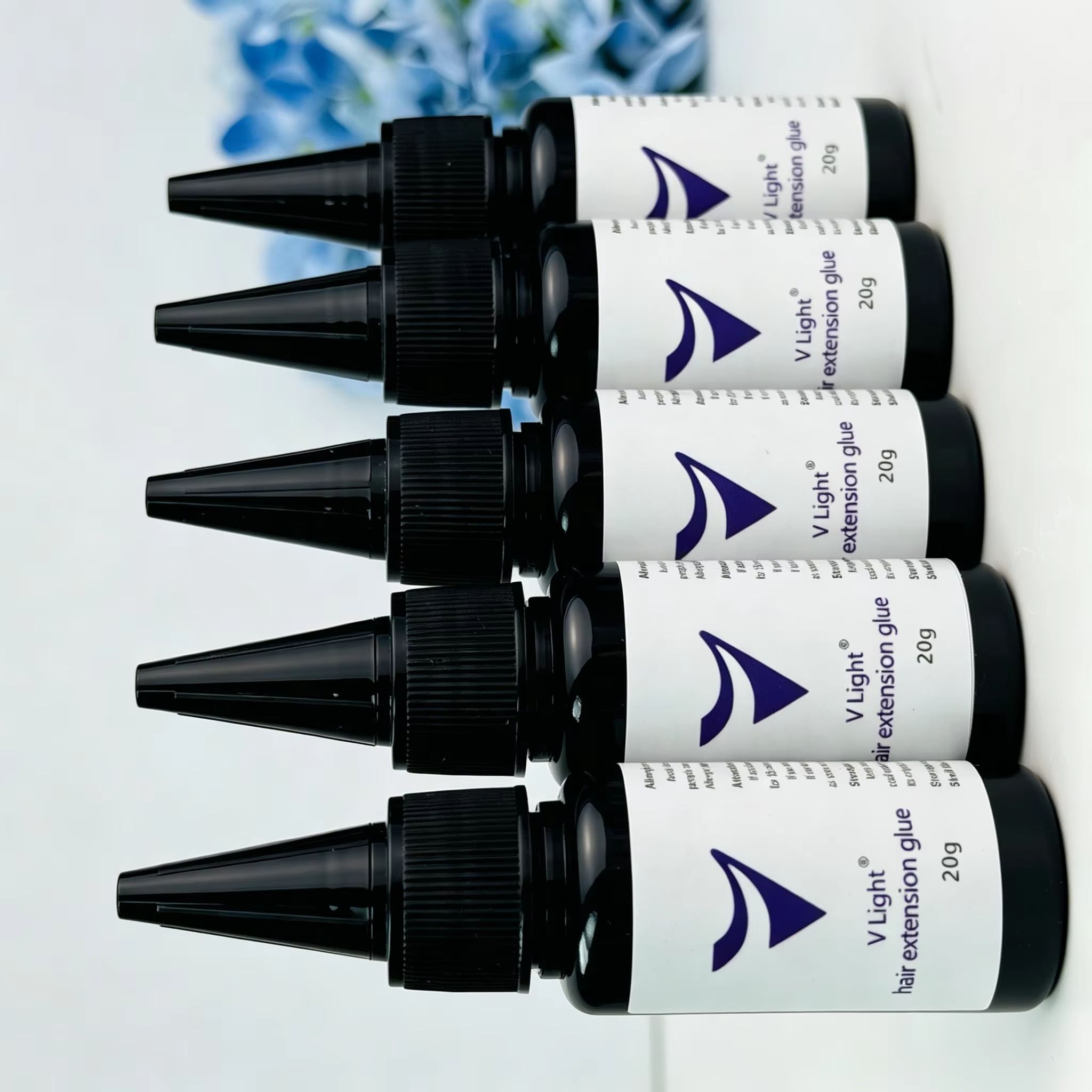 Liquid Uv Glue Kit - UV 라이트 헤어 익스텐션 접착제 키트,